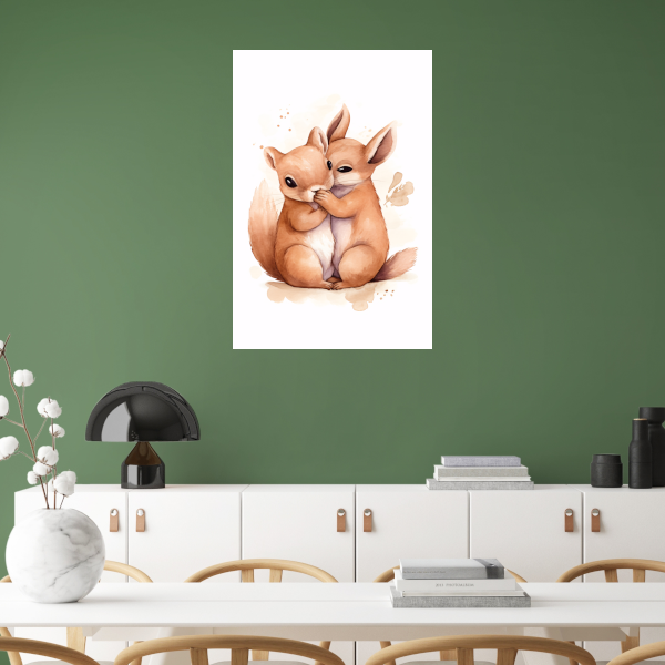 Tedere omhelzing in aquarel Acrylglas