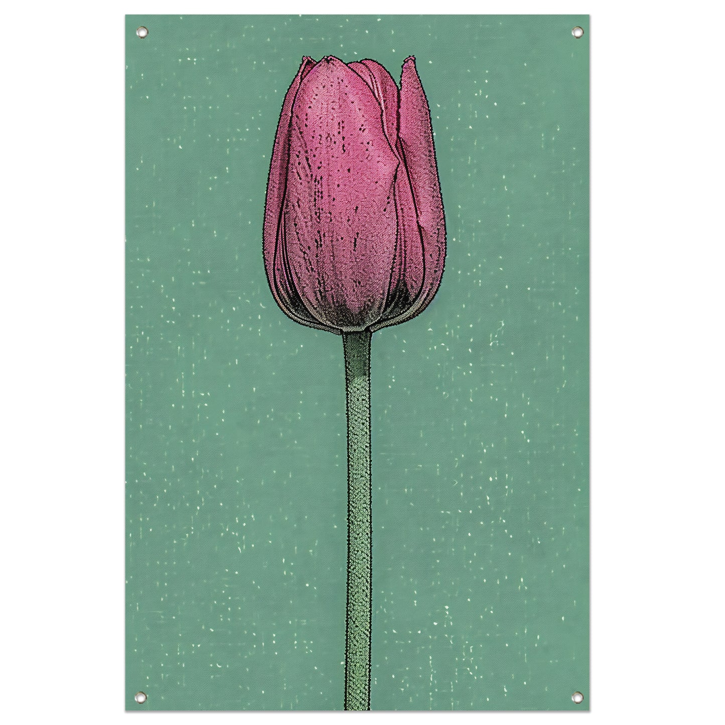 Prachtige pop-art schilderij van een tulp tuinposter