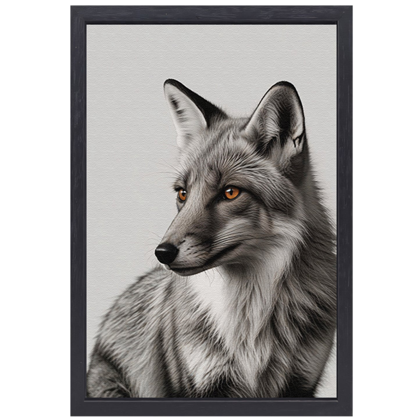 De mysterieuze blik van een wilde vos canvas met baklijst