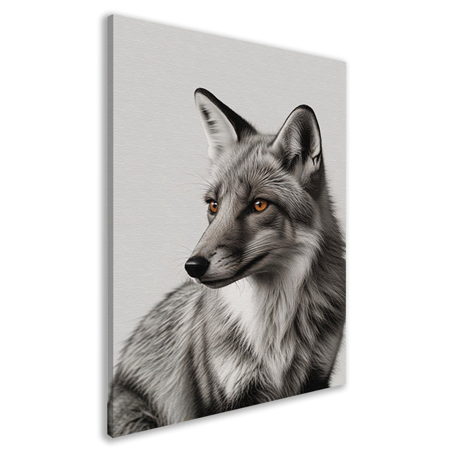 De mysterieuze blik van een wilde vos canvas