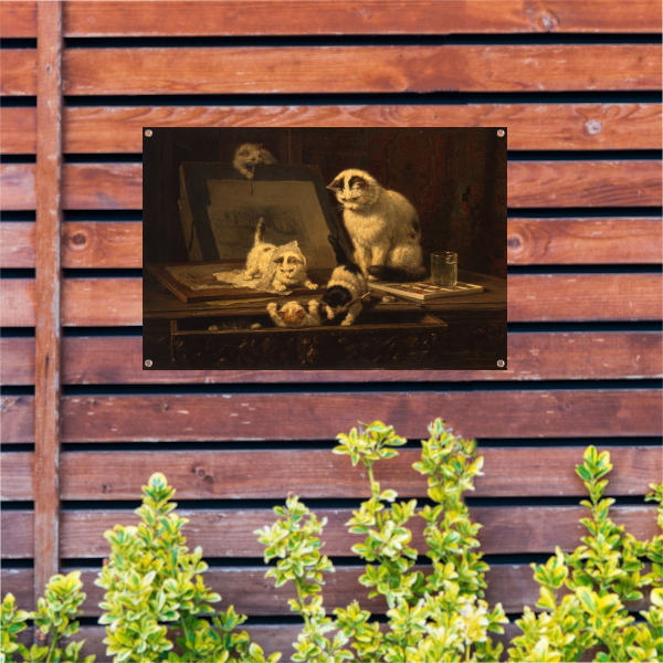 De tekenaars - Henriëtte Ronner-Knip tuinposter