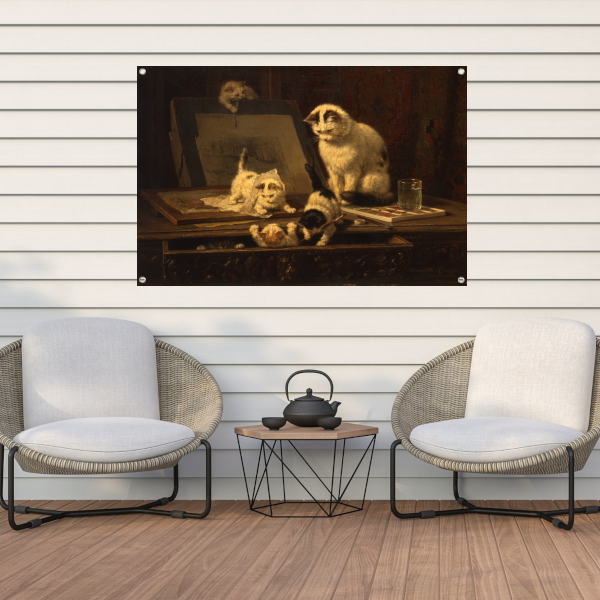 De tekenaars - Henriëtte Ronner-Knip tuinposter