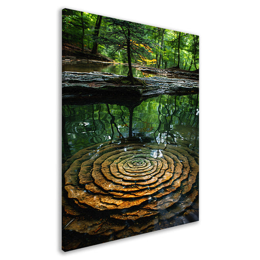 Natuurlijke Spiegeling in het Bos canvas