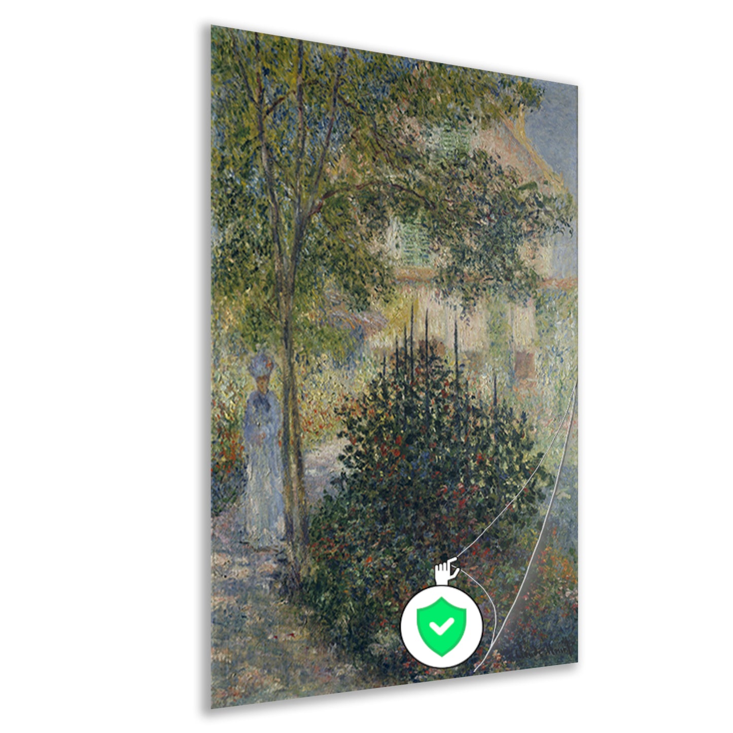 Camille Monet in de tuin van Argenteuil - Claude Monet poster