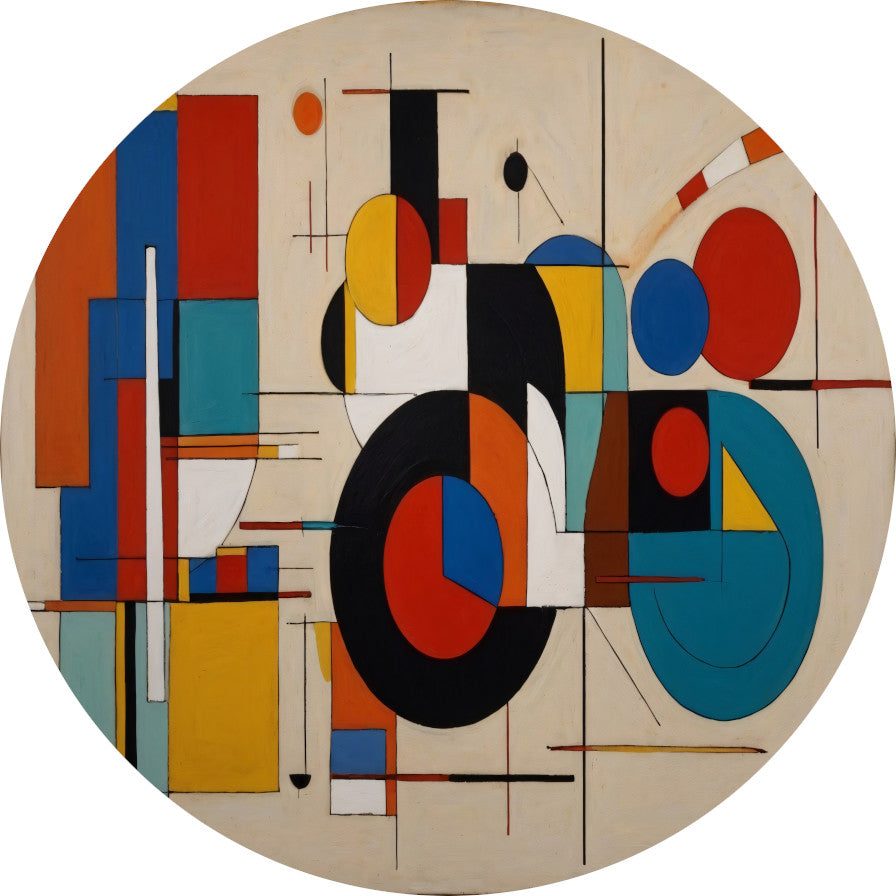 Dynamische Abstractie van Geometrische Kleuren forex muurcirkel
