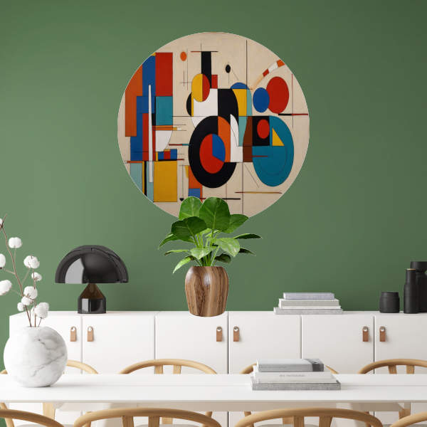 Dynamische Abstractie van Geometrische Kleuren forex muurcirkel