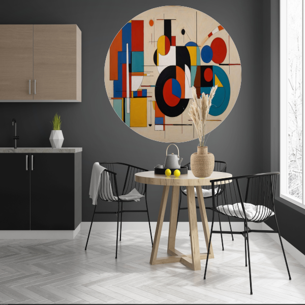 Dynamische Abstractie van Geometrische Kleuren forex muurcirkel