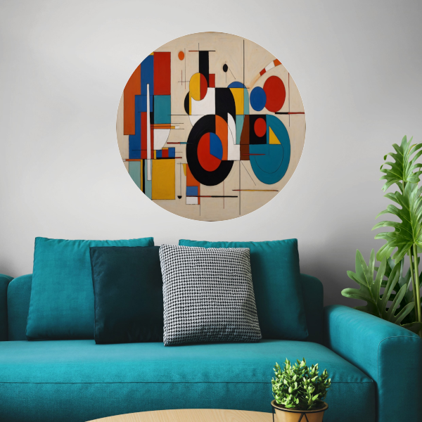 Dynamische Abstractie van Geometrische Kleuren forex muurcirkel