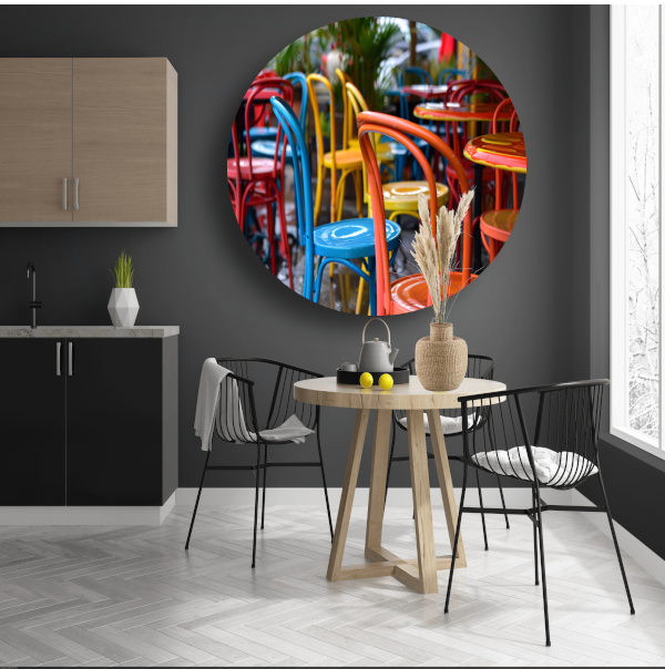 Minimalistische Meubels Buiten aluminium muurcirkel