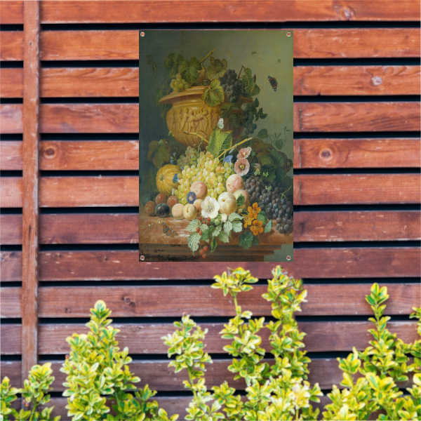 Stilleven met bloemen en vruchten - Eelke Jelles Eelkema tuinposter