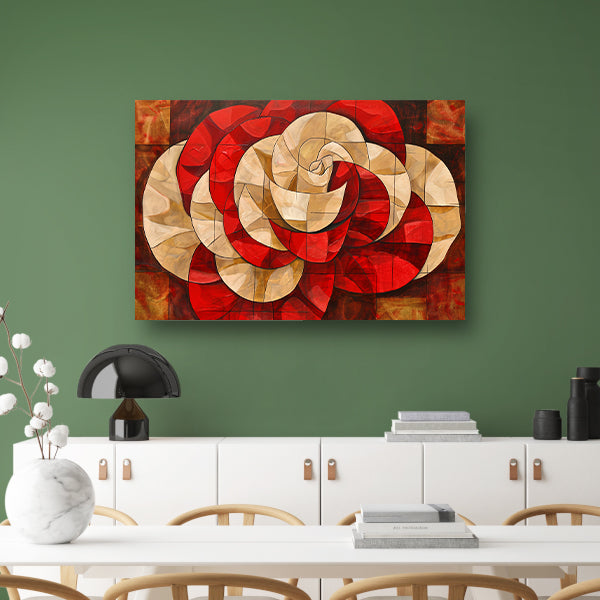Moderne abstracte bloem in kleurrijk ontwerp acrylglas