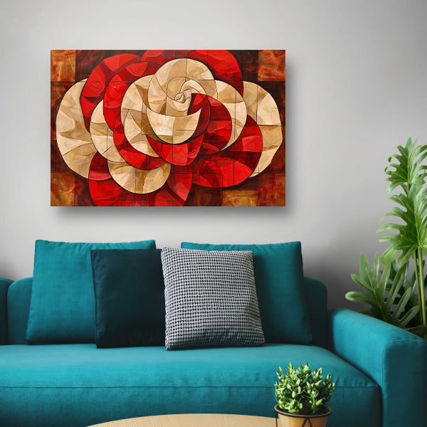 Moderne abstracte bloem in kleurrijk ontwerp acrylglas