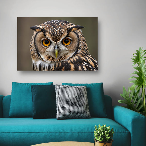 Majestueuze uil met intense blik poster