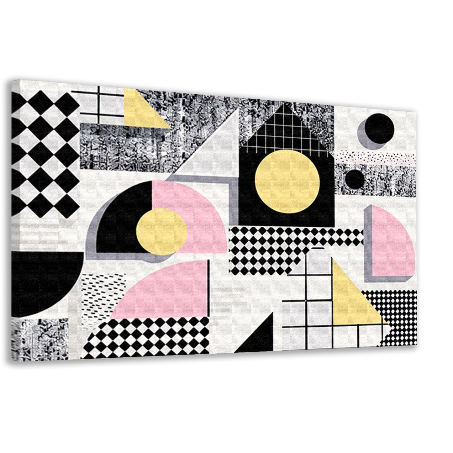 Abstracte geometrische vormen met pasteltinten canvas