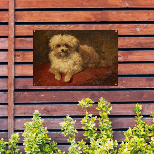 Liggend hondje - Henriëtte Ronner-Knip tuinposter