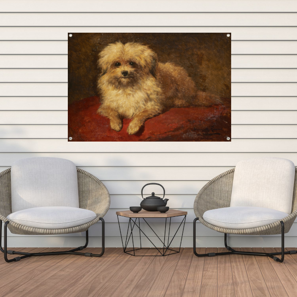 Liggend hondje - Henriëtte Ronner-Knip tuinposter