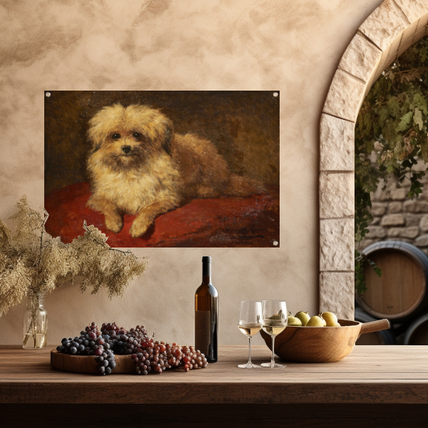 Liggend hondje - Henriëtte Ronner-Knip tuinposter