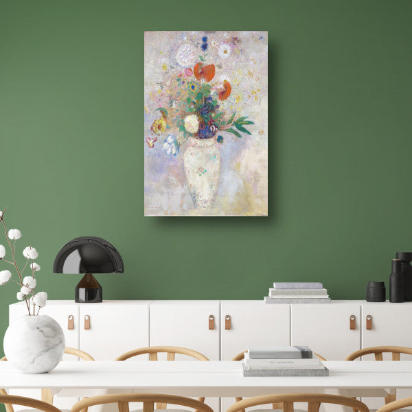 Vaas met bloemen - Odilon Redon poster