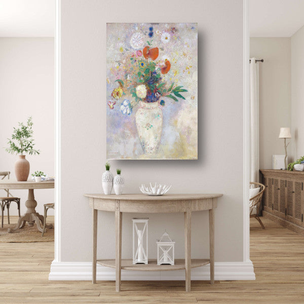Vaas met bloemen - Odilon Redon poster