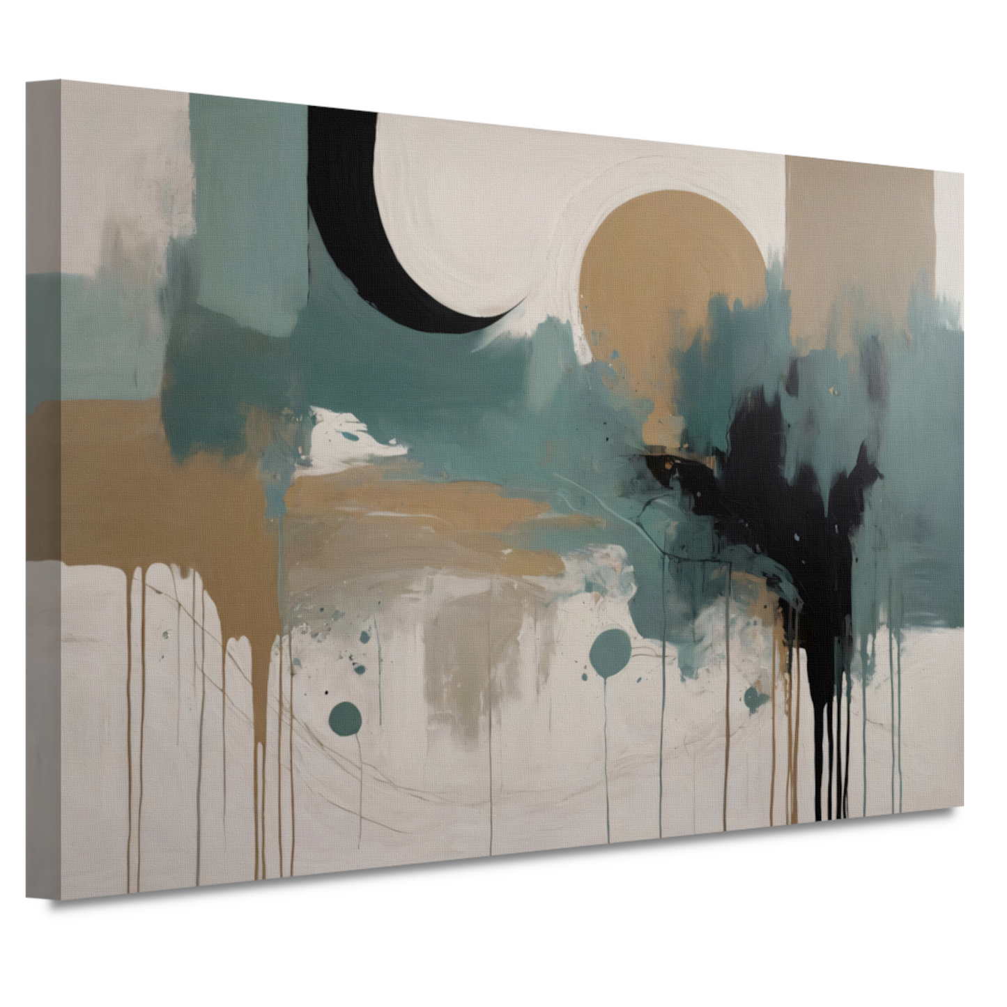 Dynamiek van Kleur en Organische Textuur canvas