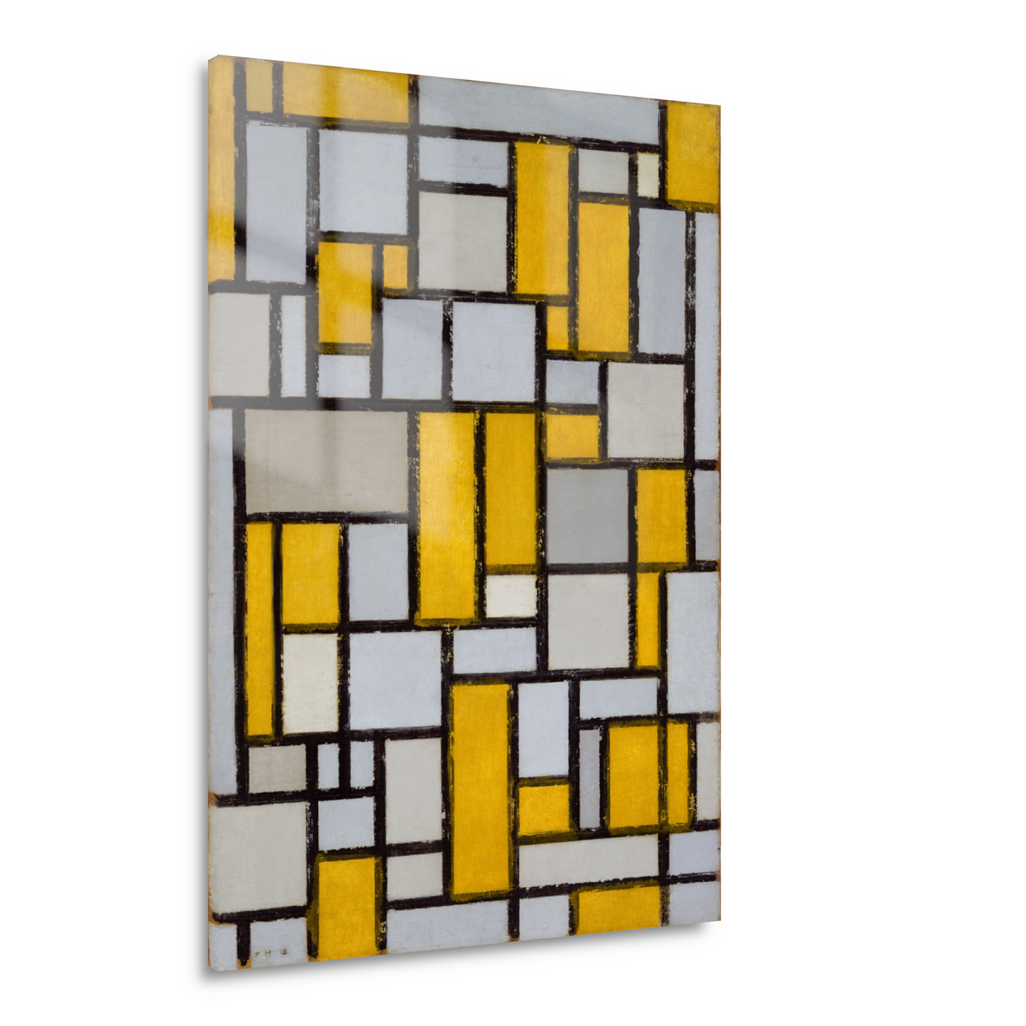 Compositie met raster 1 - Piet Mondriaan Acrylglas