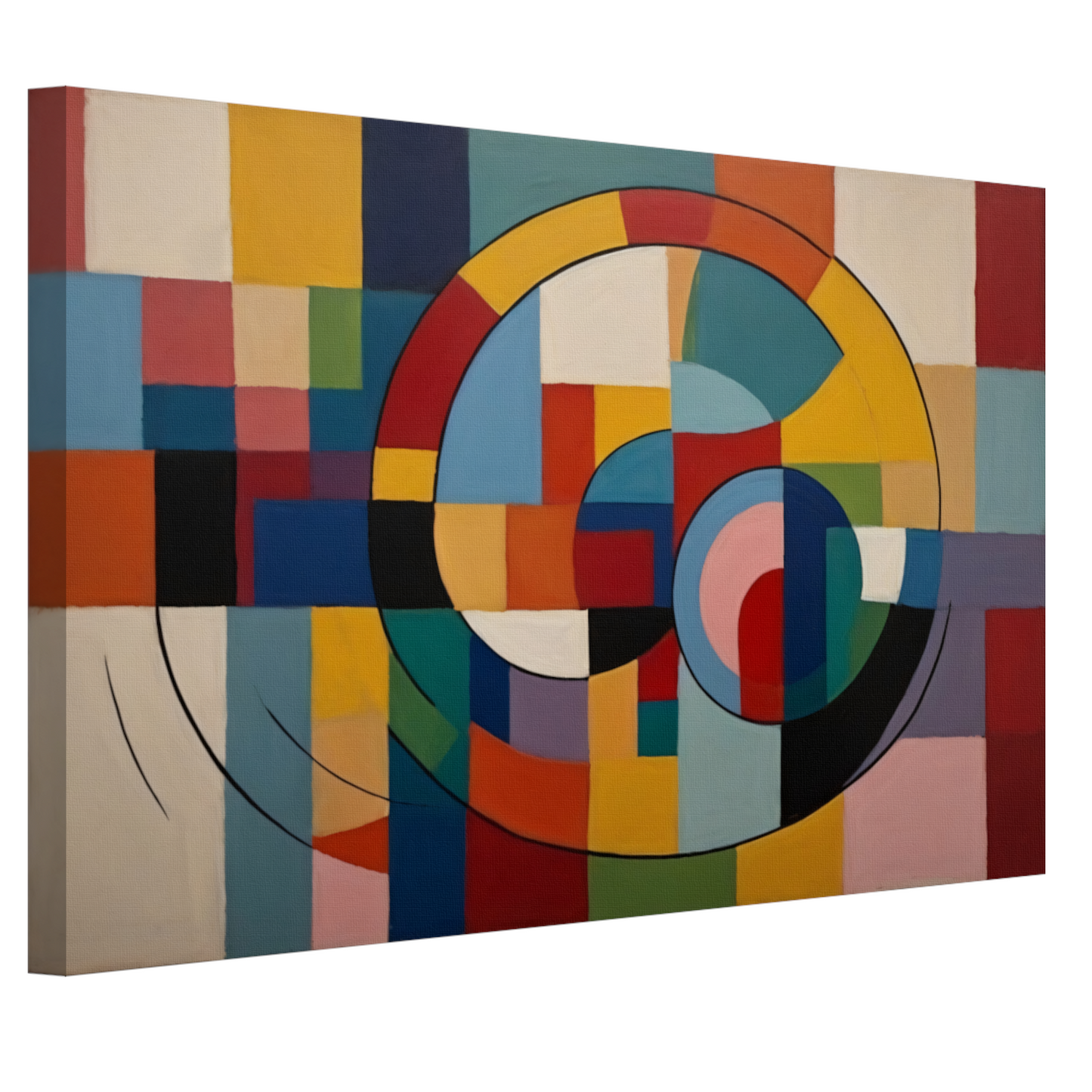 Abstracte Geometrische Kleurrijke Harmonie canvas