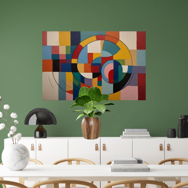 Abstracte Geometrische Kleurrijke Harmonie canvas