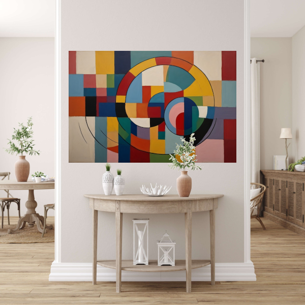 Abstracte Geometrische Kleurrijke Harmonie canvas