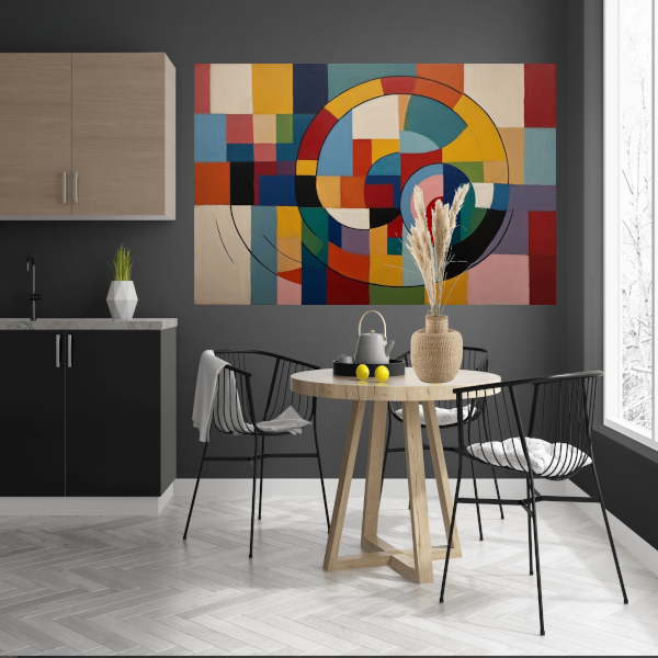 Abstracte Geometrische Kleurrijke Harmonie canvas