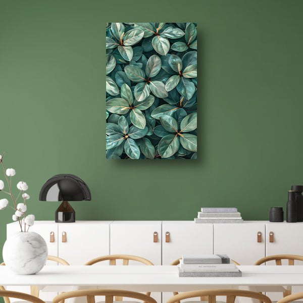 Close-up van Weelderige Groene Bladeren canvas