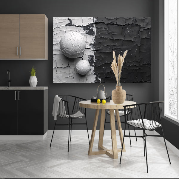 Minimalistisch ballencompositie canvas