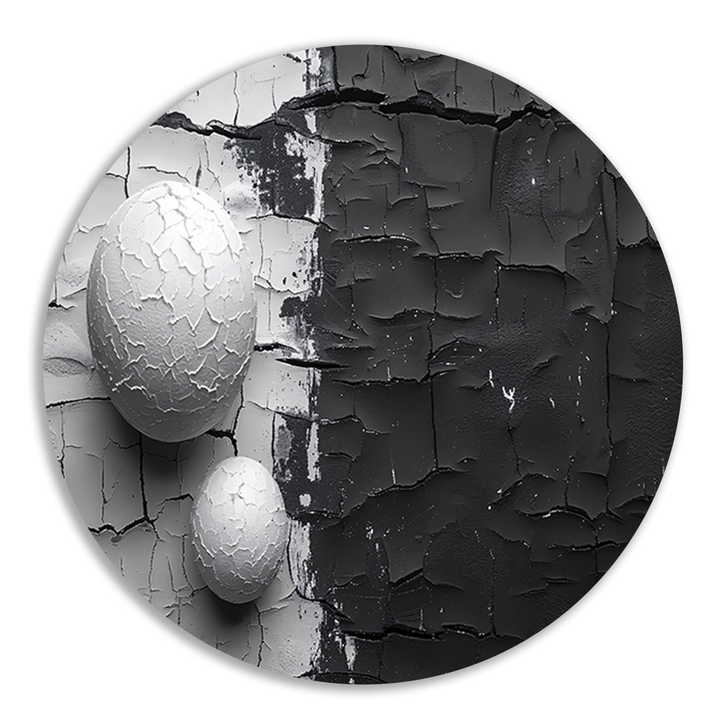 Minimalistisch ballencompositie aluminium muurcirkel