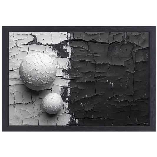 Minimalistisch ballencompositie canvas met baklijst