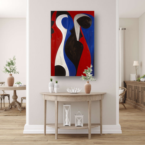 Abstracte kleurrijke vormen in moderne stijl canvas