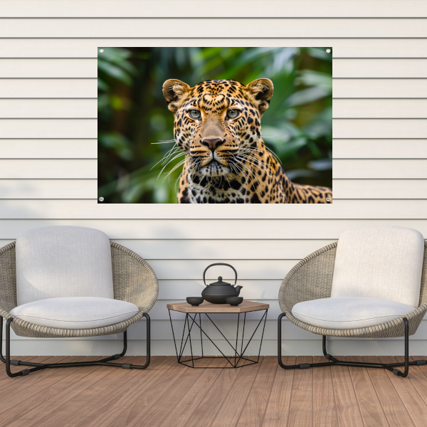 Stille Waarnemer - Luipaard in de Wildernis tuinposter