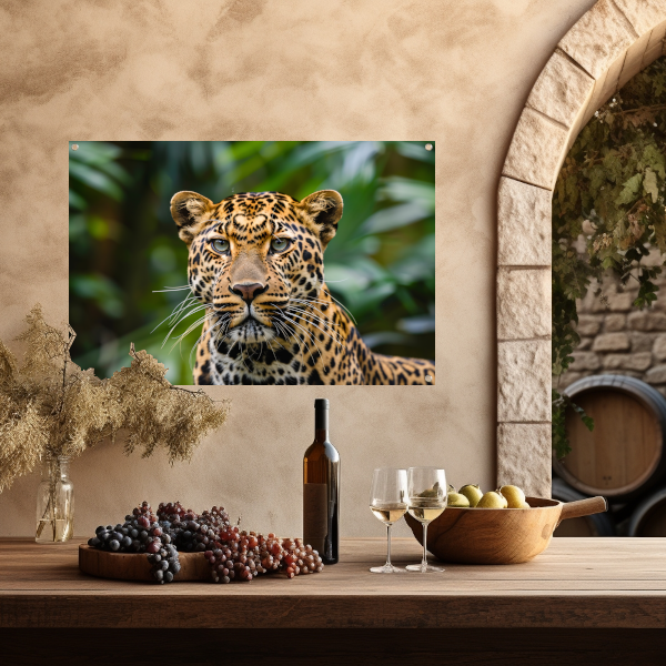 Stille Waarnemer - Luipaard in de Wildernis tuinposter