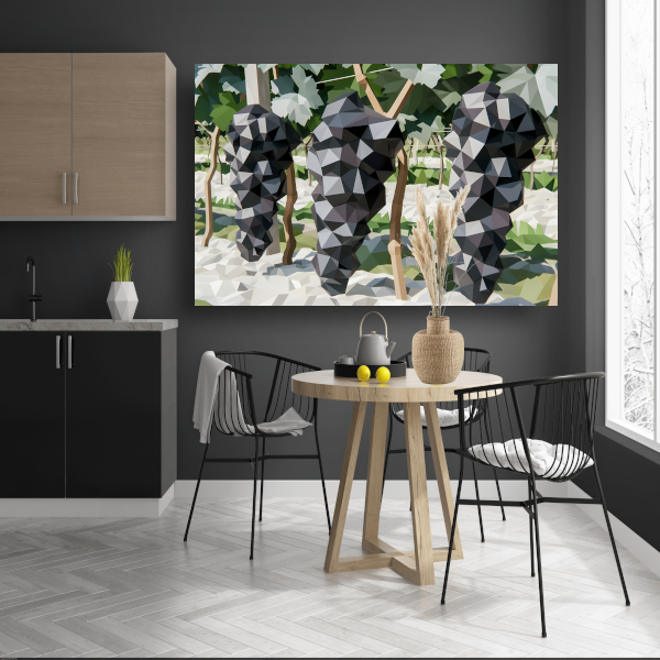 Abstracte Wandelaars in Groene Wijngaard canvas