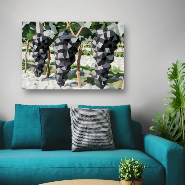 Abstracte Wandelaars in Groene Wijngaard canvas