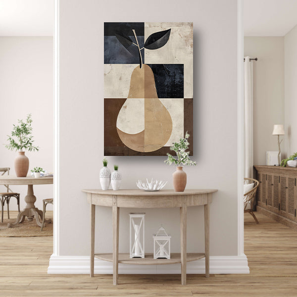 Stijlvolle Peer in Sepia en Aardetinten acrylglas