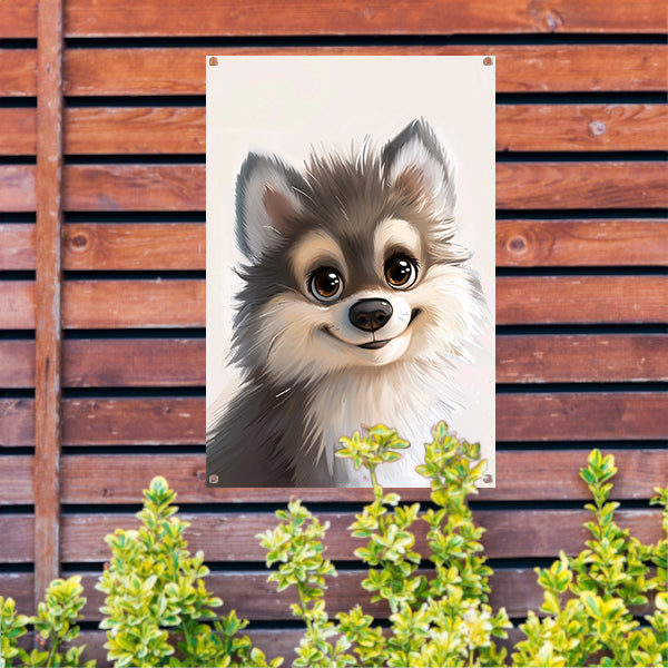 Pop Art Puppy Portret tuinposter