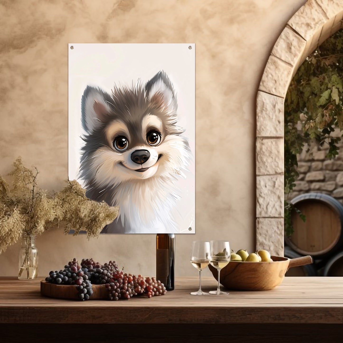 Pop Art Puppy Portret tuinposter