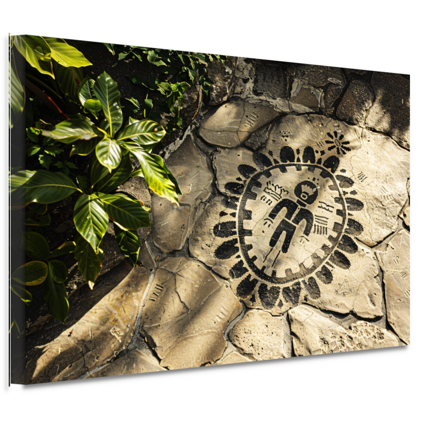 Schildpad op stenen pad canvas