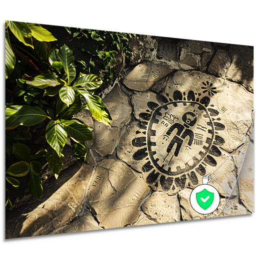 Schildpad op stenen pad poster