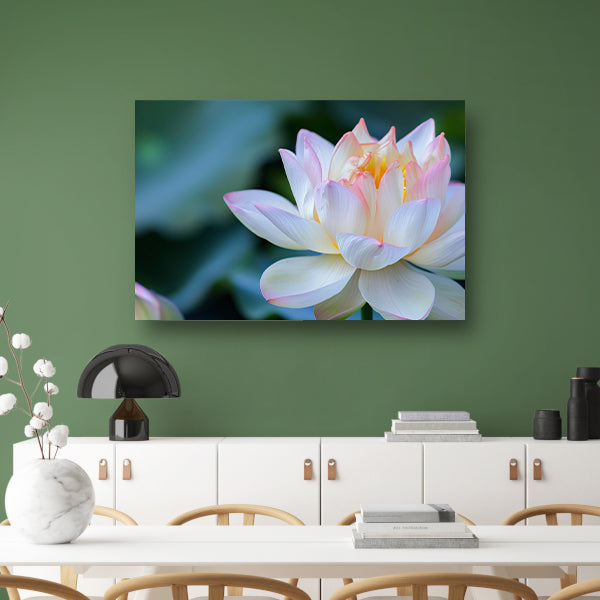 Prachtige close-up van een bloeiende lotus poster