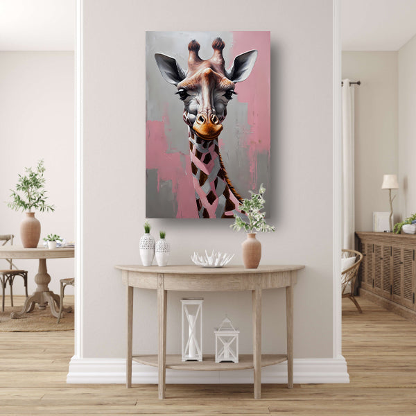De Denkende Giraffe in Moderne Kunst canvas