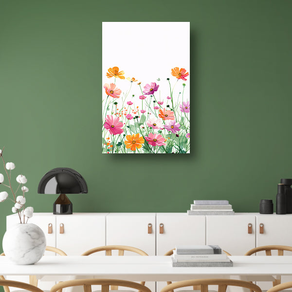 Kleurrijke bloemenzee in aquarel stijl acrylglas