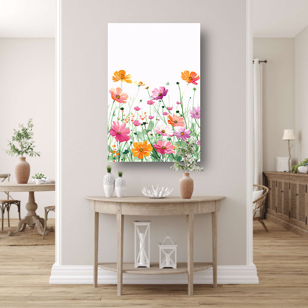 Kleurrijke bloemenzee in aquarel stijl acrylglas