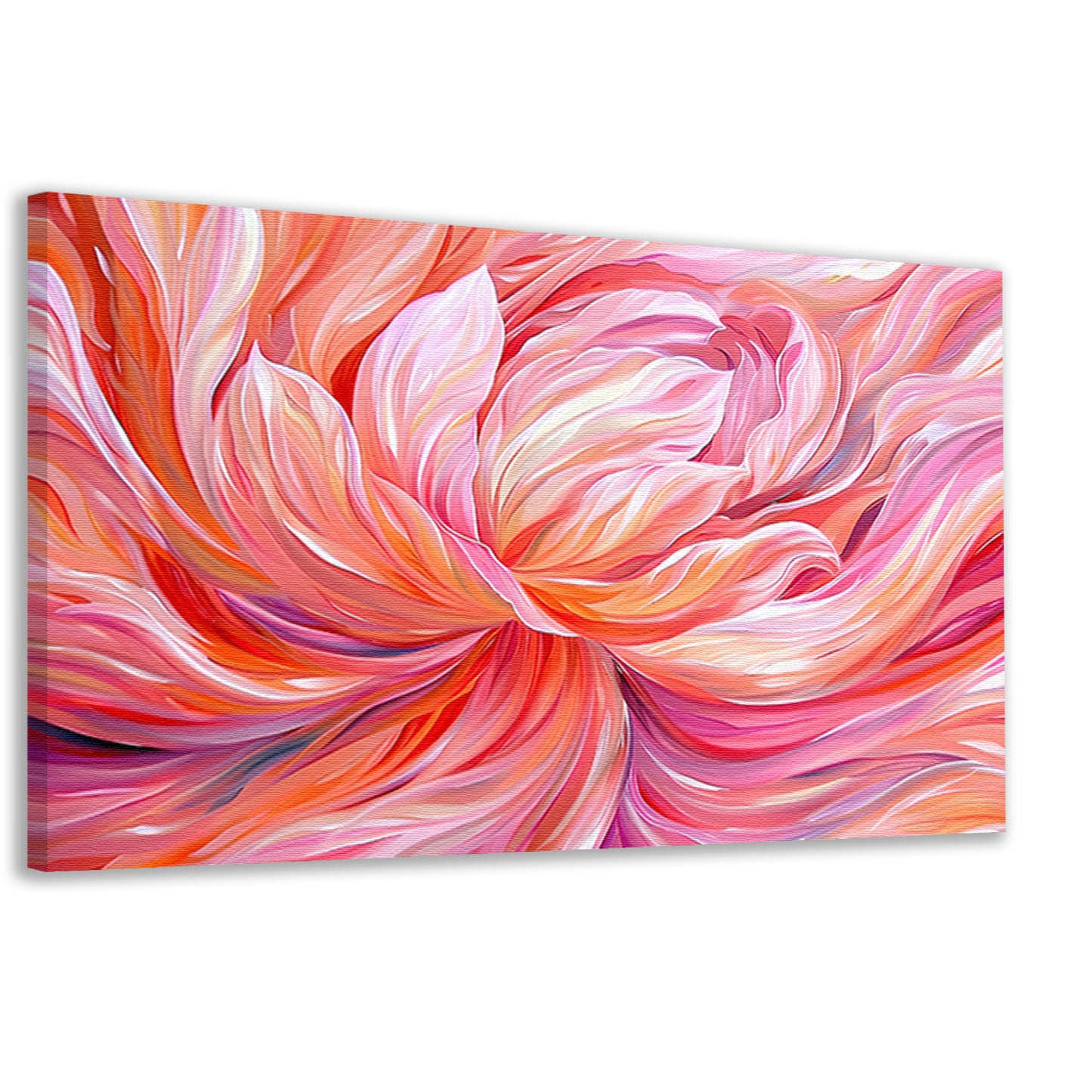 Surrealistische abstracte tulip in levendige kleuren canvas
