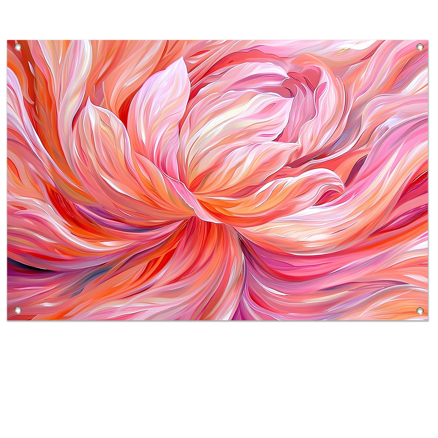 Surrealistische abstracte tulip in levendige kleuren tuinposter