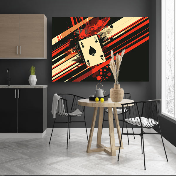 Abstracte speelkaart in kleurvolle omgeving acrylglas
